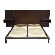 Experience luxurious comfort, whether calling it a night, catching a quick nap or just lounging about. 54 Off Cb2 Cb2 Platform Queen Bed With Attached Nightstands Beds