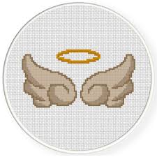 Charts Club Members Only Pretty Halo And Wings Cross Stitch Pattern