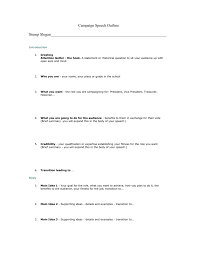 How to write a presidential speech. Campaign Speech Outline