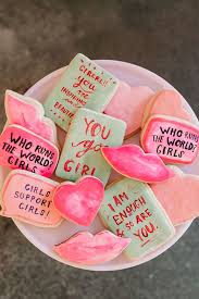 Dessert Cookies From Girl Power Party Styled By Bashery Co Black Twine Girls Brunch Party Galentines Party Girls Night Party