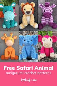 Free Safari Animal Amigurumi Patterns Jess Huff Crochet Toys Free Crochet Toys Patterns Crochet Amigurumi Free