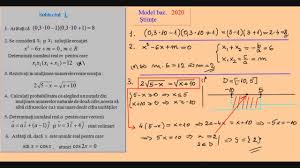 Probleme siruri de caractere c++. Model Oficial De Bacalaureat 2020 La Matematica Stiinte Ale Naturii Youtube