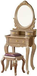 A medicine cabinet can add style as well as extra storage space. Totovy European Modern Light Luxury Dressing Table Bedroom Champagne Gold Mini Solid Dressing Table With Mirror Dressing Table With Mirror And Stool Wood Legs