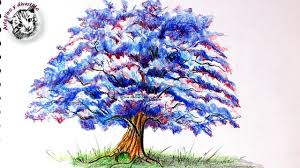 Puntillismo facil puntillismo paisaje dibujos con puntillismo dibujos abstractos arte plástico pintura y dibujo imagenes de maestras animadas dibujos a carboncillo faciles dibujo atardecer. How To Draw A Tree With Colored Pencils Youtube