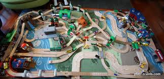 Our Latest Wooden Train Layout Wooden Train Track Wooden Train Wood Train