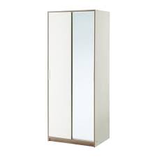 Trysil White Mirror Glass Wardrobe 79x61x202 Cm Ikea Trysil Glass Wall Shelves White Mirror