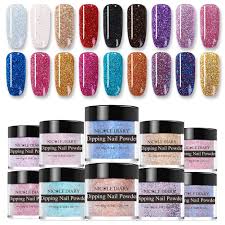 Time to shine acrylic powders. Nicole Diary 10g Dipping Nail Powder Colorful Glitter Acrylic Nail Powder Without Lamp Cure Natural Dry Nail Glitter Long Lasting Nail Art Decoration 18 Boxes