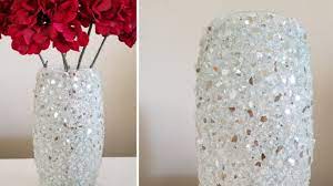 What do you need to know about gluing glass? Bling Home Decor Inexpensive Diy Crushed Glass Decorative Vase Home Decor Trends 2019 Youtube