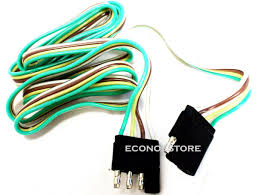 5 Ft 4 Way Flat Trailer Light Wire Extension Cord Plug Long Wire Econosuperstore