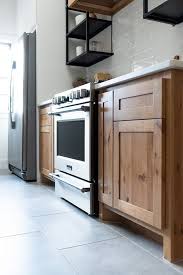 Stained Wood Kitchen Cabinet Cabinets Are Custom Built Cabinets Shaker Style Built Out Of Ma Shaker Style Kitchen Cabinets Wood Kitchen Kitchen Cabinet Styles