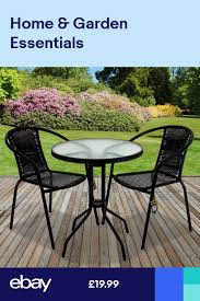 Rattan furniture shop uk offers an online wide range of rattan furniture for your garden, interior furniture for a comfortable house. Black Rattan Bistro Sets Table Chair Patio Garden Outdoor Furniture Diner Home In 2021 Outdoor Garden Furniture Garden Table And Chairs Garden Chairs