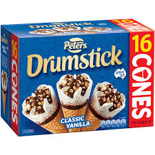 Properly store your treats when you're done. Peters Drumstick Ice Cream Vanilla 16 Pack Woolworths