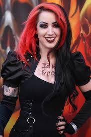 Ashley Steam Girl Dark Beauty New Years Day Band