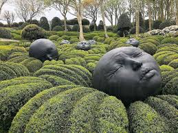 Samuelsalcedo Sculptures Beautifully Scattered At The Les Jardins D Etretat France Nature Garden Design Sculptures Creepy Faces