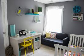 6 yellow bedroom photos and ideas. Modern Office Makeover Grey Turquiose And Yellow Accents Jamonkey