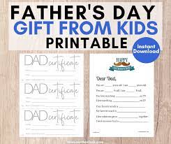 Download Father S Day Coupons Gift Certificates And Questionnaire Letter Moms On The Clock