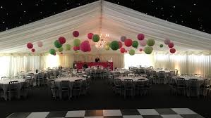 Shop birthday party decorations including paper lanterns, balloons, garland, banners and colorful centerpieces. Coloured Paper Lanterns Decorate Party Marquee