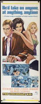 Maybe you would like to learn more about one of these? The Cincinnati Kid Movie Poster Insert 14x36 Original Vintage Movie Poster