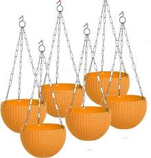 Large selection of planters, rugs, home decor. Antier 6 Woven Design Hanging Euro Basket Planters Indoor Outdoor Hanging Flower Plant Pot With Hanging Chain Pack Of 6 Golden Plant Container Set Price In India Buy Antier 6 Woven