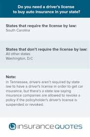 .not require insurance, but most driver's privately insure their cars and carry a proof of insurance card from their insurance company for the vehicle. Can You Get Auto Insurance Without A Driver S License