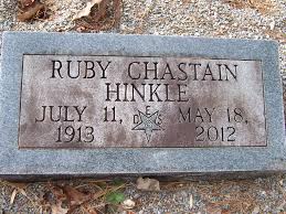 Ruby Chastain Hinkle (1913-2012)