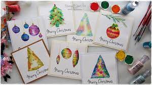 7 Watercolor Christmas Card Ideas For Beginners Maremi S Small Art Watercolor Christmas Cards Christmas Card Art Christmas Watercolor