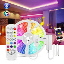 Lampu led senja t10 rgb 2pcs kontrol remot: Led Strip Lights With Remote 15m Neon Light Room Decorations Colour Changing Sync With Music Microphone Bluetooth App Control Led Lights For Bedroom Led Strips Specialty Decorative Lighting Cikyaya My