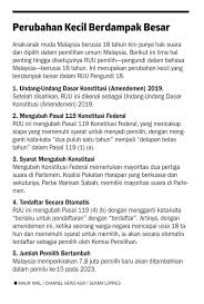 Pt bank negara indonesia, tbk (bni). Malaysia Setujui Usia Pemilih 18 Tahun Internasional Koran Tempo Co