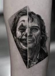 8.joker tattoo face design on leg. The Joker Tattoos Meanings Artists Tattoo Designs Ideas