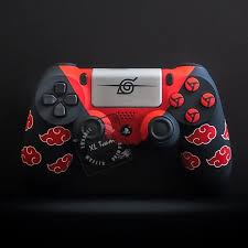 This Ps4 Controller Features A Custom Painted Itachi Uchiha Akatsuki Hidden Leaf Theme All Controllers Are Brand New And Are Taken Apa Manette Ps4 Ps4 Manette