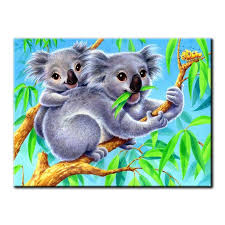 Find More Diamond Painting Cross Stitch Information About Full Square Round Drill Diy Diamond Painting 5d Diamond Embroidery Koala Koala Koalas Cross Paintings