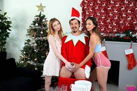 Andi Rose & Scarlet Skies Christmas Threesome