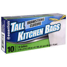 New drawstring kitchen trash bags 6 gallon trash can liners garbage for kitchen. Bulk Essentials 13 Gallon Drawstring Trash Bags 10 Ct Boxes Dollar Tree