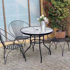32 Patio Tempered Glass Steel Frame Round Table In 2020 Tempered Glass Table Top Patio Table Outdoor Patio Table
