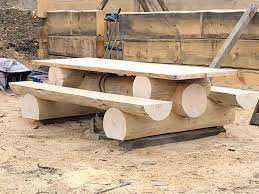 Log Picnic Table Rustic Outdoor Furniture Diy Picnic Table Rustic Log Furniture