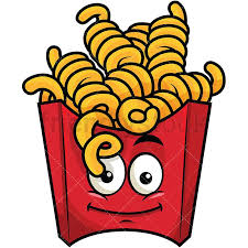 Curly French Fries Emoji Cartoon Vector Clipart Friendlystock Beach Themed Crafts Burger Cartoon Journal Doodles
