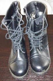 Women Rue 21 Etc Brand Lace Up Combat Mid Calf Black Boots Size L 8 9 Rue21etc Midcalfboots Casual Black Boots Boots