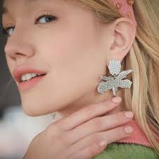 Lele Sadoughi Small Crystal Lily Earrings 2025