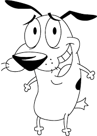 how to draw courage the cowardly dog draw central cartoon painting dog coloring page cartoon coloring pages