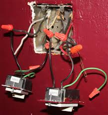 I have two white wires, one black wire connected to the outlet an three other black wires just bunched together wrapped in electrical tape. How Do I Wire These Dimmer Switches The Current Wiring Is Crazy Home Improvement Stack Exchange