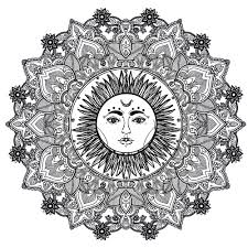 161 best sun moon and stars coloring images on pinterest. Mandala Sun 123rf Mandalas Adult Coloring Pages