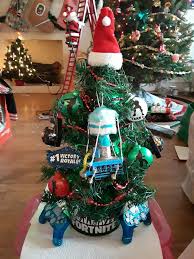 Fortnite Christmas Tree That I Made From Dollar Dollar Tree Items Everything Fortnite Christmas Ornaments Homemade Christmas Christmas Tree