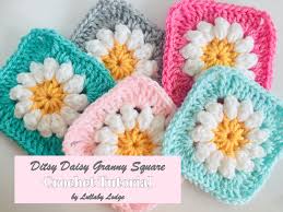 May 25, 2019 · crochet blanket square. Lullaby Lodge Ditsy Daisy Granny Squares Learn How To Make Them In This Crochet Tutorial By Lullaby Lodge