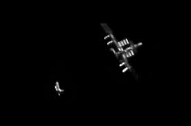 Image result for international space station through telescope