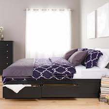 This king storage bed frame comprises classic transitional silhouettes that also can play a contemporary tune. King Mate S Platform Storage Bed With 6 Drawers Prepac Mfg
