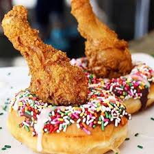 So That S Why There S A Hole In A Donut Poultry Leg Doughnut Donuts Flatlay Flatlays Flatlayapp Www Flat Lay Chicken And Donuts Fair Food Recipes Food