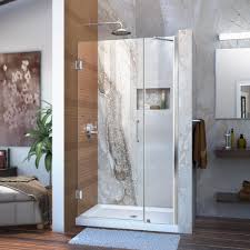 Dreamline shower doors fit virtually any shower space. Dreamline Unidoor 40 To 41 In X 72 In Frameless Hinged Shower Door In Chrome Shdr 20407210 01 The Home Depot