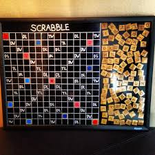 Pin By Ashley Thompson On For The Home Magnetic Scrabble Board Scrabble Board Scrabble Diy