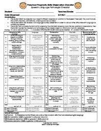 Preschool Pragmatic Skills Checklist Speech Therapy Materials Speech And Language Speech Therapy Activities