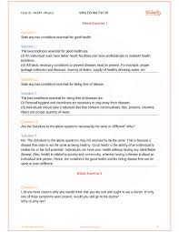 Ncert Solutions For Class 9 Science Chapter 13 Why Do We Fall Ill Free Pdf